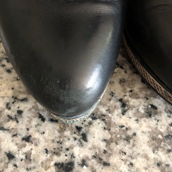 Chanel Black Lamb Skin and Silver Metal Chain Mail Ankle Boots size 38 - Picture 5 of 13